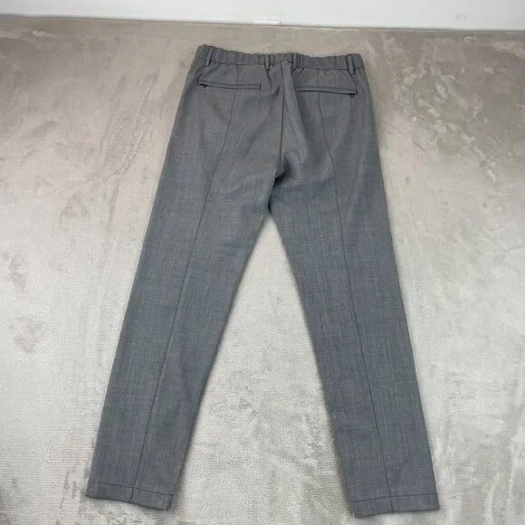 Theory Pants‎ Men 31x30 Gray Wool Blend Ace Illeston Ankle Zip Tapered Fit
